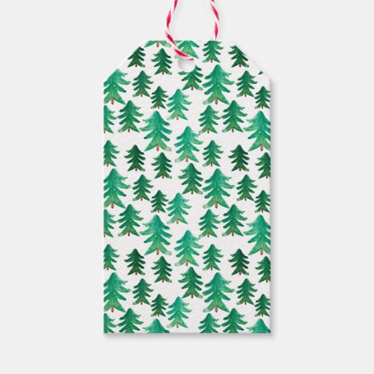 Kerstmis | Kute kerstboomstructuur Cadeaulabel (Voorkant)