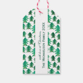 Kerstmis | Kute kerstboomstructuur Cadeaulabel (Achterkant)