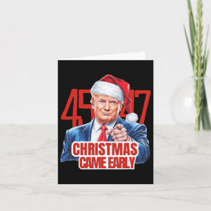 Kerstmis kwam vroeg grappig Donald Trump Kerstman Kaart