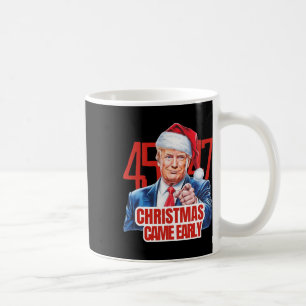 Kerstmis kwam vroeg grappig Donald Trump Kerstman Koffiemok