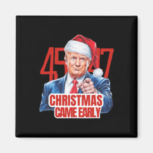 Kerstmis kwam vroeg grappig Donald Trump Kerstman Magneet