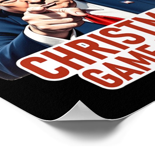 Kerstmis kwam vroeg grappig Donald Trump Kerstman Poster (Hoek)