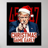 Kerstmis kwam vroeg grappig Donald Trump Kerstman Poster (Voorkant)
