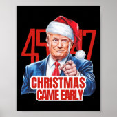 Kerstmis kwam vroeg grappig Donald Trump Kerstman Poster (Voorkant)