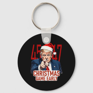 Kerstmis kwam vroeg grappig Donald Trump Kerstman Sleutelhanger