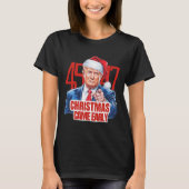 Kerstmis kwam vroeg grappig Donald Trump Kerstman T-shirt (Voorkant)