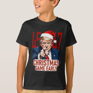 Kerstmis kwam vroeg grappig Donald Trump Kerstman T-shirt