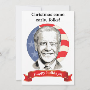 Kerstmis kwam vroeg, mensen! Biden kerstkaart
