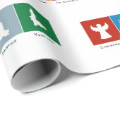 Kerstmis Kwanzaa Hanukkah Solstice Yuletide Cadeaupapier (Rol Hoek)