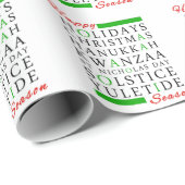 Kerstmis Kwanzaa Hanukkah Solstice Yuletide Cadeaupapier (Rol Hoek)