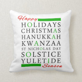 Kerstmis Kwanzaa Hanukkah Solstice Yuletide Kussen