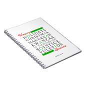 Kerstmis Kwanzaa Hanukkah Solstice Yuletide Notitieboek (Rechterzijde)