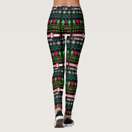 Kerstmis laadt grappig lelijke kerstavond leggings (Achterkant)