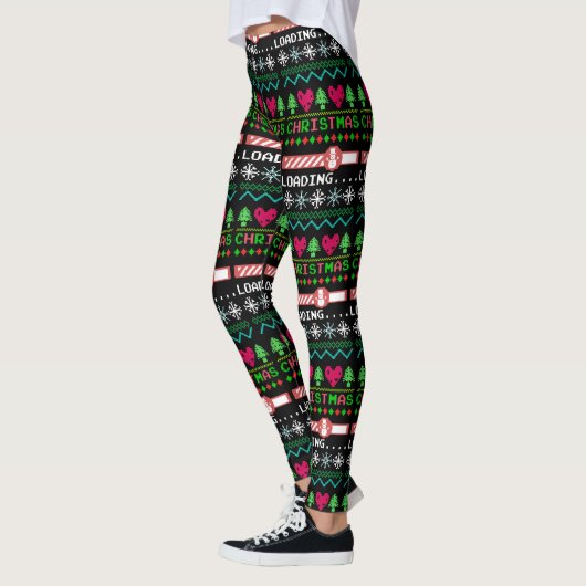 Kerstmis laadt grappig lelijke kerstavond leggings (Links)