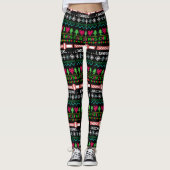 Kerstmis laadt grappig lelijke kerstavond leggings (Voorkant)