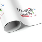 Kerstmis Laadt Xmas Lichtjes Cadeaupapier (Rol Hoek)