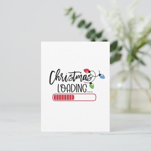 Kerstmis Laadt Xmas Lichtjes  Feestdagenkaart (Staand voorkant)