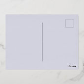 Kerstmis laat familiefoto gepersonaliseerd script  folie feestdagen briefkaart (Achterkant)