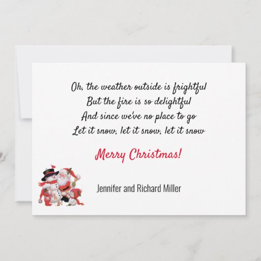 Kerstmis laat het sneeuw Sinterklasje personaliser (Achterkant)