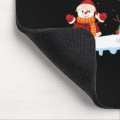 Kerstmis Laat Het Sneeuw Sneeuwman Winter Kerstmis Muismat (Hoek)