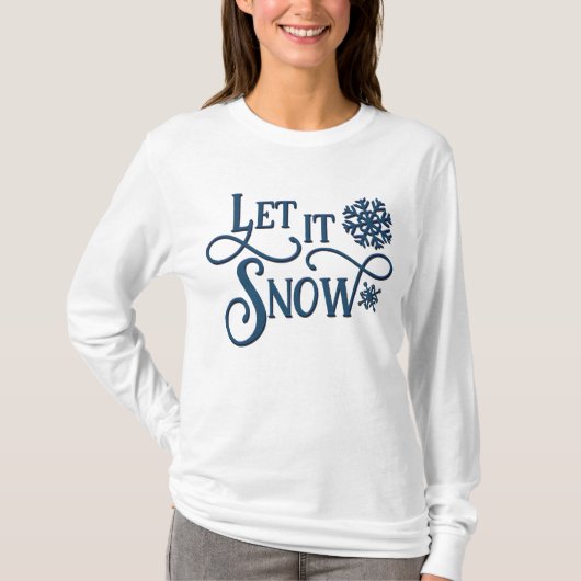 Kerstmis laat het sneeuwbalhoes op Shirt (Voorkant)