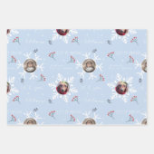 Kerstmis "Laat het sneeuwen" 2 Aangepaste foto Sno Inpakpapier Vel (Voorkant 3)