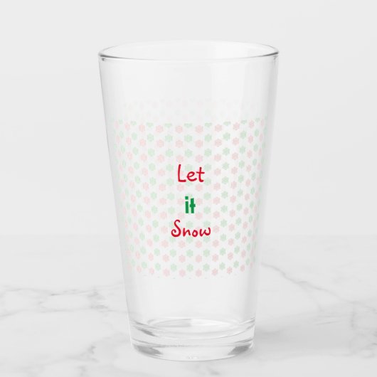 Kerstmis laat het sneeuwen Glass Cup Glas (Voorkant)