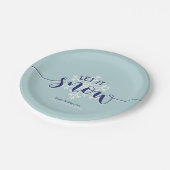 Kerstmis: "Laat het sneeuwen" Papieren Bordje (Gekanteld)