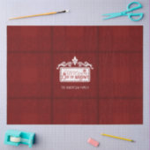 Kerstmis laat het sneeuwige Typografie Red White F Tissuepapier (Craft)