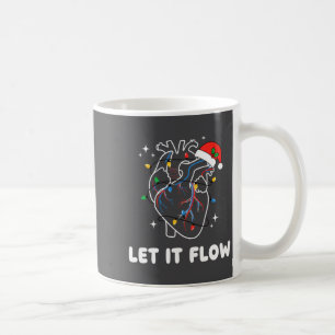 Kerstmis Laat het stromen Cardiale Hart Grappige V Koffiemok