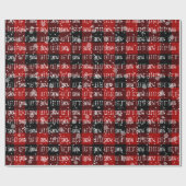 kerstmis LAAT IT SNEEUW-tekst in Snowflakes Cadeaupapier (Vlak)