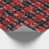 kerstmis LAAT IT SNEEUW-tekst in Snowflakes Cadeaupapier (Hoek)