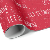 kerstmis LAAT IT SNEEUW-tekst op sneeuwvlokken Cadeaupapier (Rol Hoek)