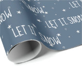 kerstmis LAAT IT SNEEUW-tekst op sterren Cadeaupapier (Rol Hoek)