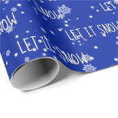 Kerstmis LAAT IT-tekst en sneeuwvlokken Cadeaupapier (Rol Hoek)