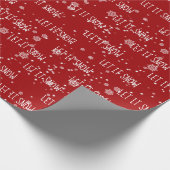 Kerstmis LAAT IT-tekst en sneeuwvlokken Cadeaupapier (Hoek)