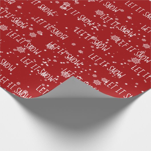 Kerstmis LAAT IT-tekst en sneeuwvlokken Cadeaupapier (Hoek)
