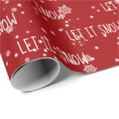 Kerstmis LAAT IT-tekst en sneeuwvlokken Cadeaupapier (Rol Hoek)