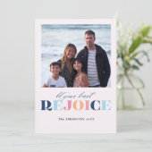 Kerstmis Laat je hart zich verheugen Foto Kaart (Staand voorkant)