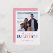 Kerstmis Laat je hart zich verheugen Foto Kaart (Voorkant / Achterkant in situ)