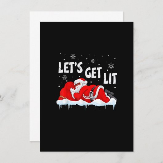 Kerstmis, laat kerstkerstmis Drink grappig Kaart (Voorkant / Achterkant)