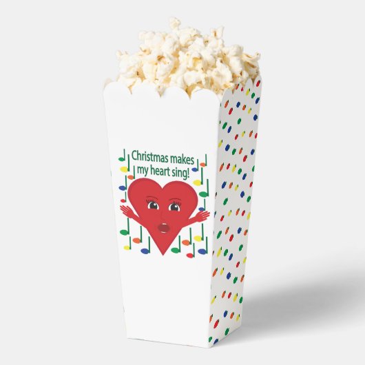 "Kerstmis laat mijn hart zingen" zingend hart Bedankdoosjes (Popped)
