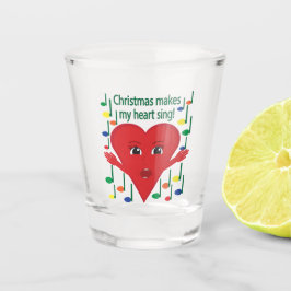 "Kerstmis laat mijn hart zingen" zingend hart Shot Glas
