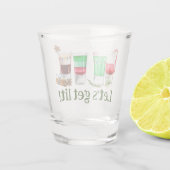 Kerstmis, laat ons een kleine grappige feestdag shot glas (Achterkant)
