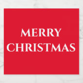 Kerstmis Label Sparkling Wijnetiket (Enkel label)