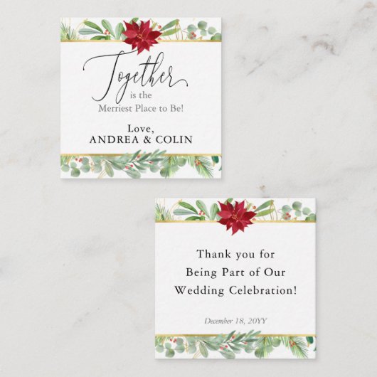 Kerstmis: Labels met een feestdag voor kerstfeestd (Voorkant / Achterkant)