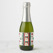 Kerstmis-labels met Sinterklaas Sparkling Wijnetiket (Voorkant)