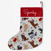 Kerstmis Labradole Gray Kleine Kerstsok (Achterkant)