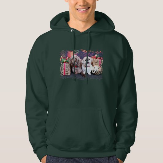 Kerstmis - LabraDoodle Bob - Shih Tzu Bentley Hoodie (Voorkant)