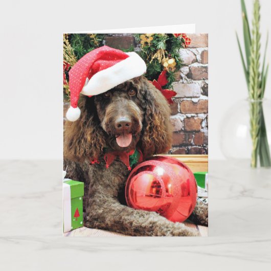 Kerstmis - LabraDoodle - Harley Feestdagen Kaart (Voorkant)